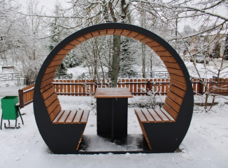 детскую площадку на улице Советской в Духовщине дополнили малыми архитектурными формами - фото - 2